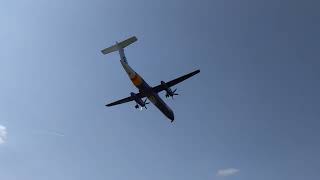 Flybe DHC8400 Landing At Heathrow Airport [upl. by Norward]