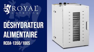 Déshydrateur alimentaire Royal Catering RCDA1350100S  Présentation de produit 10011615 [upl. by Forward242]