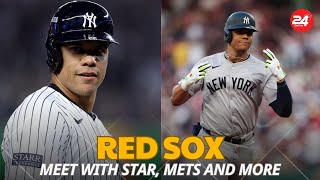 quotJuan Soto Free Agency Red Sox Meet with Star Mets Yankees and More Pursue Big Trade  MLB Newsquot [upl. by Ahsemad259]