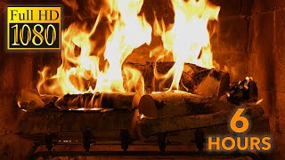 HD Crackling Birchwood Fireplace 6 Hours  from Fireplace For Your Home [upl. by Yorgo]