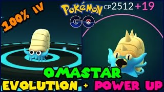 Evolving 100 IV OMANYTE to OMASTAR  Power Up Pokemon Go Evolution [upl. by Paley294]