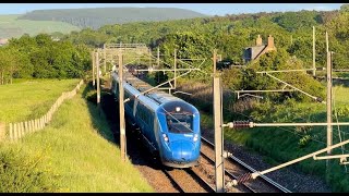 Lumo 803 005 passes through Berwickshire at speed [upl. by Euqnomod]