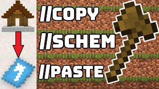 Minecraft WorldEdit Schematic Copy Paste Command Tutorial 120 [upl. by Onitrof923]