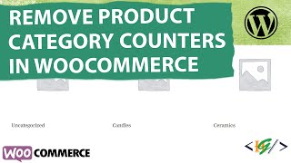 How to Remove the Product Category Counters  Number in WooCommerce Shop  Loop Pages [upl. by Sukey]