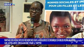 PARTAGE DES RÉSULTATS DE RECHERCHES SUR LA RÉSILIENCE ÉCONOMIQUE EN MILIEU RURAL AU BÉNIN [upl. by Thynne771]