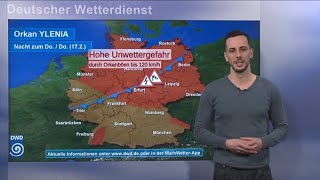 16022022 Unwetterinformation  Deutscher Wetterdienst DWD [upl. by Gillette755]