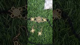 Golden jewellery 🌻shorts viral tranding golden handmade [upl. by Doralynn]