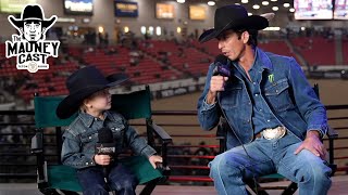 JB Mauney amp His Son Jagger Watching Bull Riding Together  The American Rodeo West Regionals [upl. by Nivlam]