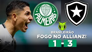 BOTAFOGO VENCE O PALMEIRAS NO ALLIANZ E RETOMA A LIDERANÇA DO BRASILEIRÃO PALMEIRAS 1 x 3 BOTAFOGO [upl. by Zebaj]