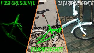 come verniciare una bici bicolore  catarifrangente  fosforescente  fluorescente [upl. by Sweatt260]