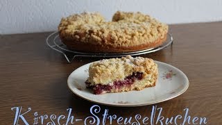 Kirsch Streuselkuchen A német meggyes süti [upl. by Notnerb]