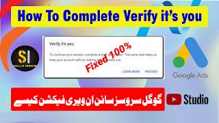 Solve Google Account Verification Issue In Youtube Studio  Verify Its You Problem Fix [upl. by Rozella]