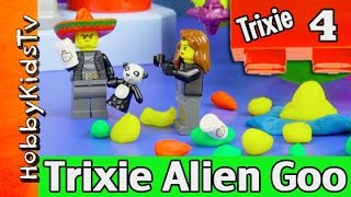 Trixie In Space 4 Batman Imaginext Toys with PlayDoh Goo HobbyKidsTV [upl. by Winebaum]