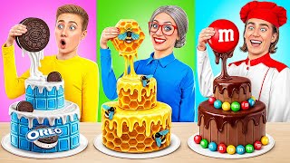 Me vs Grandma Cake Decorating Challenge  Funny Moments by Multi DO Smile [upl. by Lerak]