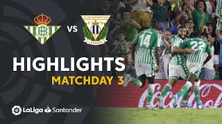 Highlights Real Betis vs CD Leganes 21 [upl. by Halyk42]