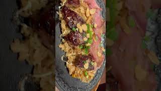 Roast beef amp chopped steak with garlic rice [upl. by Eisak]