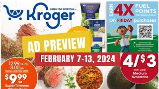 MORE MEGA Kroger Ad Preview for 27213  Superbowl amp Valentines Deals  MEGA SALE [upl. by Diandre721]