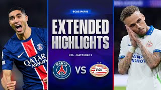 PSG vs PSV Extended Highlights  UCL League Phase MD 3  CBS Sports Golazo [upl. by Callery]