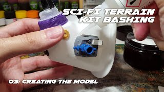 SciFi Terrain Kit Bashing  03 Creating the model [upl. by Notanhoj64]