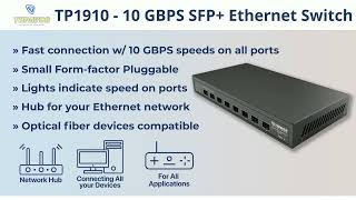 Tupavco TP1910 10GB SFP Switch 8 Port  Unmmanaged [upl. by Tortosa733]