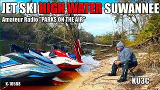 Jet Ski on Yamaha Waverunner FXs Suwannee HIGH Water River for Amateur Radio POTA jetski [upl. by Dene]