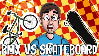 SKATEBOARDING vs BMX  Bad British Commentary [upl. by Asiruam481]