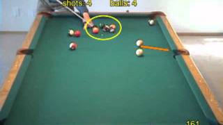 Pool and billiards quotLoopquot game and drill for practicing carom shots from VEPP V NV C18 [upl. by Wilder710]