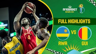 Rwanda  Guinea  Game Highlights  FIBA AfroBasket 2021 [upl. by Etnoved]