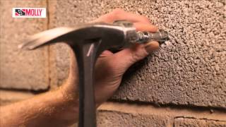 BOLT SHIELD ANCHOR  How to use Molly Fixing Bolts for Really Heavy Jobs in Solid Concrete [upl. by Terrie722]