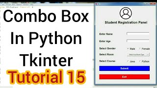 ComboBox in Python tkinter Tutorial 15 [upl. by Boone]