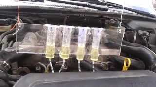 test injectoare cu eprubete 18 TDCI Ford Focus  leak off test Ford Focus [upl. by Arramat]