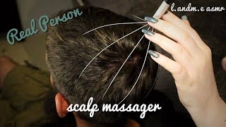 ASMR 💆  REAL PERSON tingly head amp scalp massager  25 MINS  no talking 🤐 [upl. by Jun]