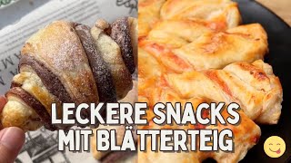 3 leckere Rezepte aus Blätterteig Super schnell und einfach zum nachmachen [upl. by Alyl]