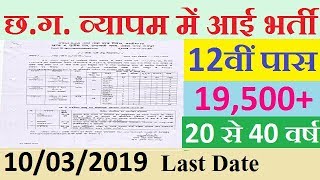 छग व्‍यापम भर्ती CG Vyapam Recruitment CG Vyapam Job Vacancy 2019 [upl. by Anderea]