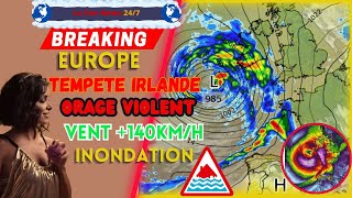 🌀 🌊AVIS TEMPETE SUR IRLANDE 150KMH 🌊🌀 [upl. by Iseabal]