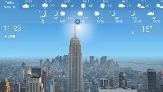 New York in YoWindow Weather app [upl. by Tanitansy484]