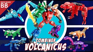 LEGO Combiner Volcanicus ⚡️ Unboxing Speed Build How to make a Robot Transformers 6in1 Qman 41105 [upl. by Yragerg]