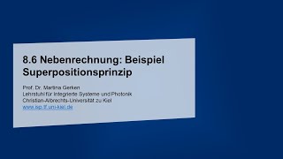 86 Nebenrechnung Beispiel Superpositionsprinzip [upl. by Rehtnug]