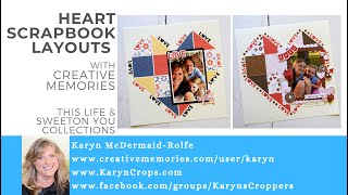 Easy Jumbo Heart Layout using Creative Memories products [upl. by Kartis935]