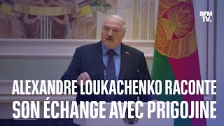 quotIls vous écraseront comme un insectequot Loukachenko raconte son échange avec Prigojine [upl. by Vladimir]