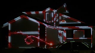 Christmas House Projection Mapping Display Live [upl. by Anahsohs]