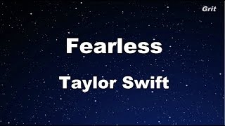 Fearless  Taylor Swift Karaoke【No Guide Melody】 [upl. by Lisle729]