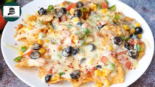 1 Minute Loaded Cheesy Nachos Recipe  Easy Vegetable Nachos by Marinated Goodness [upl. by Wallace]