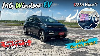 MG Windsor EV  Most honest review  Tata curvv in danger [upl. by Skilken]