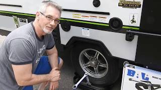 How to level your small camper BAL Light Trailer Tire leveler [upl. by Kannry640]