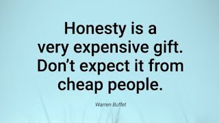 Honesty is a very expensive gift  Attitude status  Qoutes [upl. by Halland]