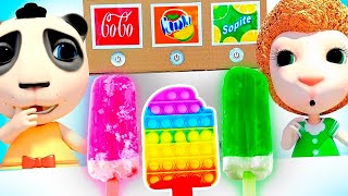 What will they choose Ice Cream Challenge  Funny Cartoon for Kids  Dolly and Friends 3D [upl. by Furr50]