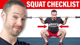 The Official Squat Form Checklist Are You Squatting Wrong [upl. by Martinic281]