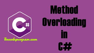 METHOD OVERLOADING IN C SHARP  function overloading in c Polymorphism in C for Beginners in Hindi [upl. by Enert969]