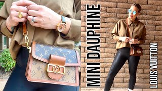 LOUIS VUITTON MINI DAUPHINE  FIRST IMPRESSIONS  WIMB  PROS amp CONS [upl. by Nugesulo605]